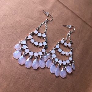 Pink fashion earrings